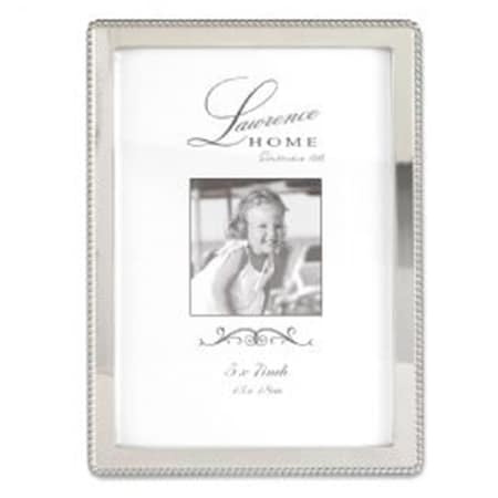 Lawrence Frames 5 x 7 in. Bead Picture Frame, Silver 710757